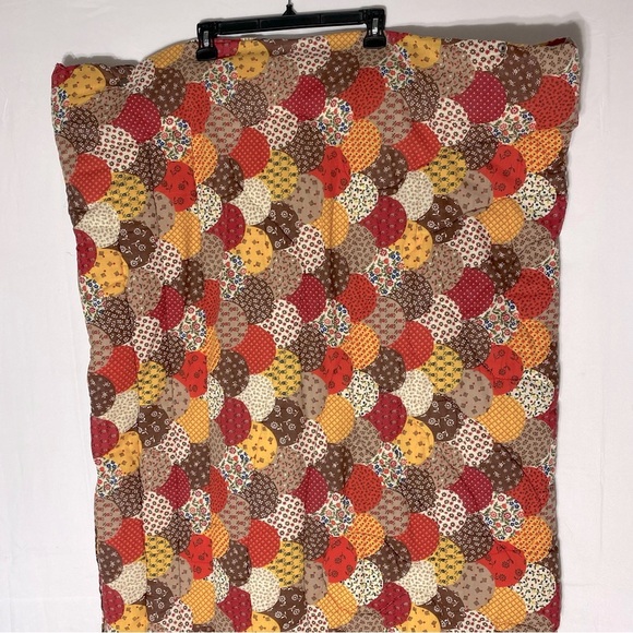 Vintage 70s Boho Brown Orange Yellow Floral Sleeping Bag - Picture 9 of 16